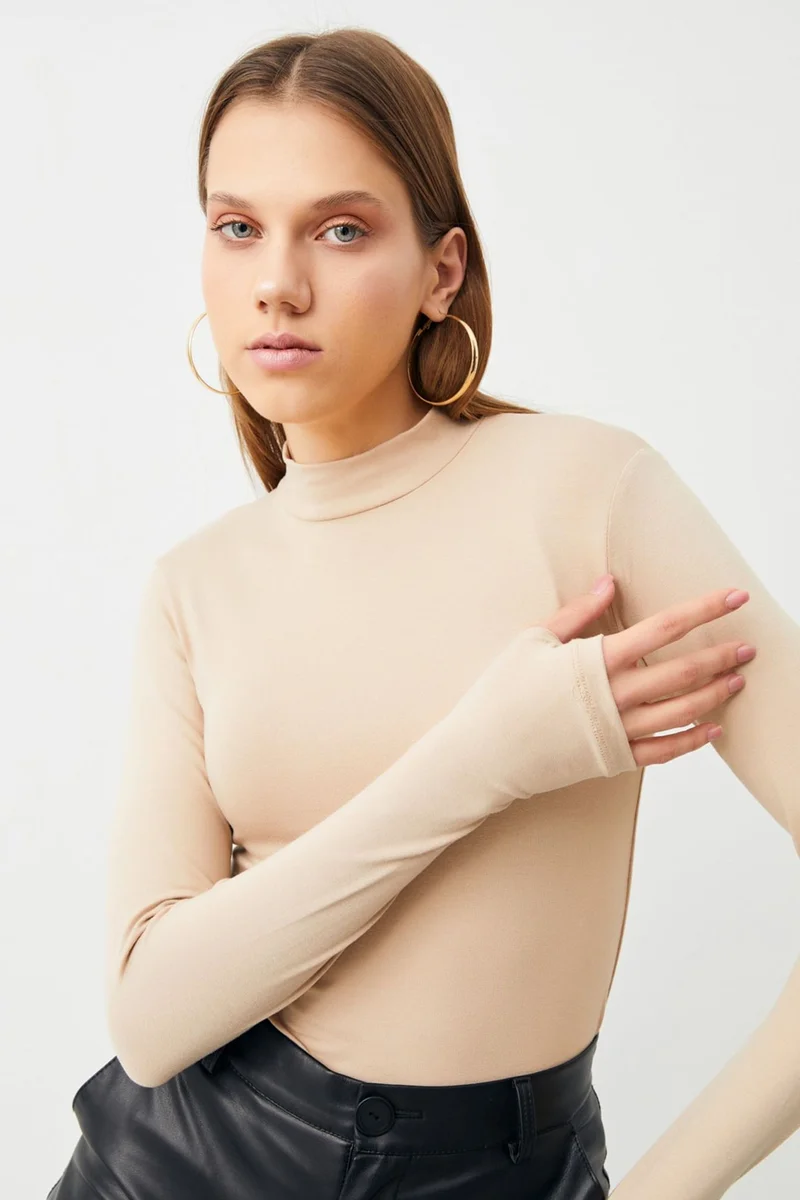 Bipantolon BIPANTOLON Women's 3-Pack Slim Fit Half Turtleneck Bodysuits