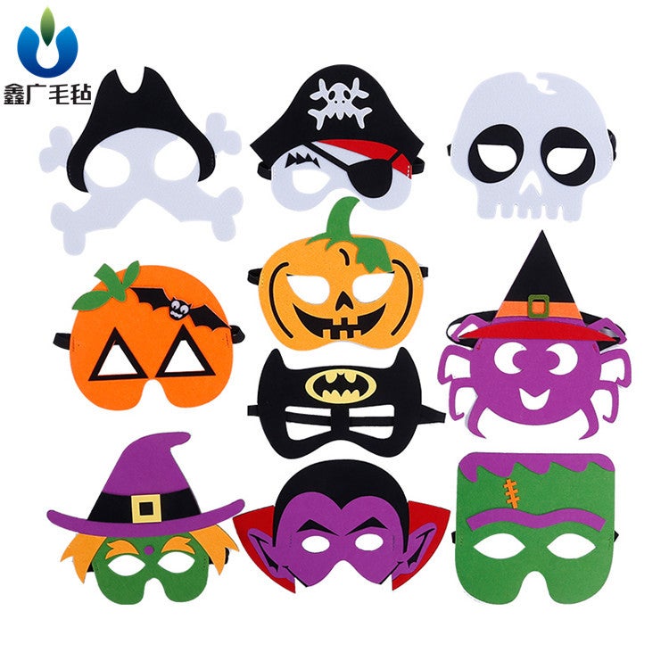 Felt Halloween Mask Decoration Custom Cartoon Mask Children Felt Mask Fancy Dress Mask - Image 2