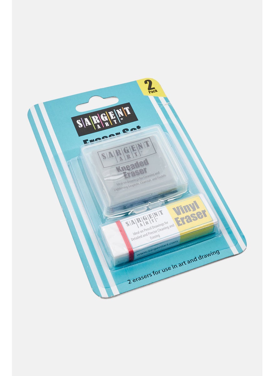 SARGENT ART 2 Piece Eraser Set, Blue  - Image 3