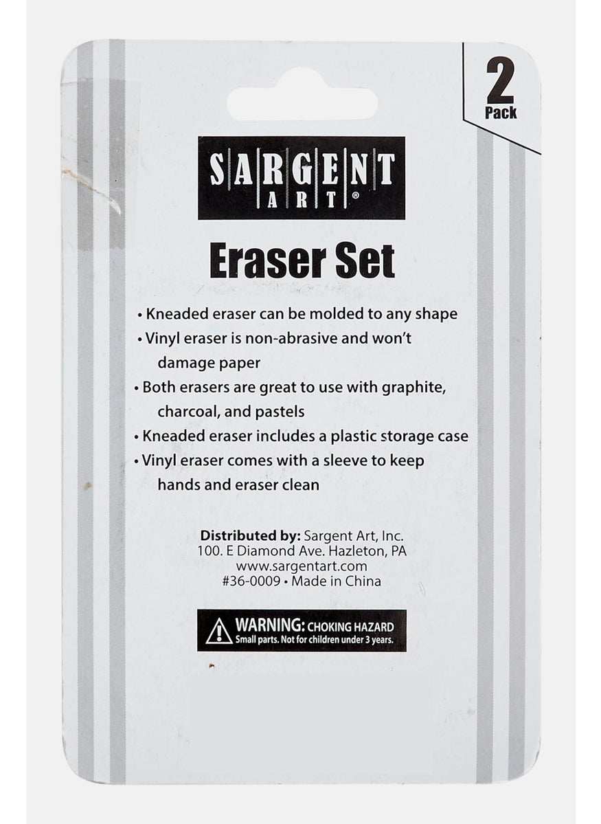 SARGENT ART 2 Piece Eraser Set, Blue  - Image 2