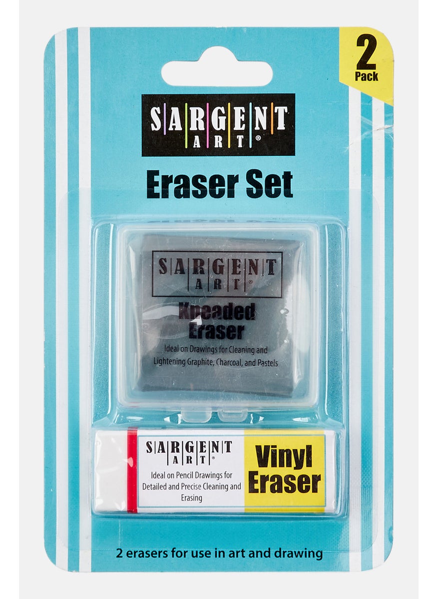 SARGENT ART 2 Piece Eraser Set, Blue  - Image 1