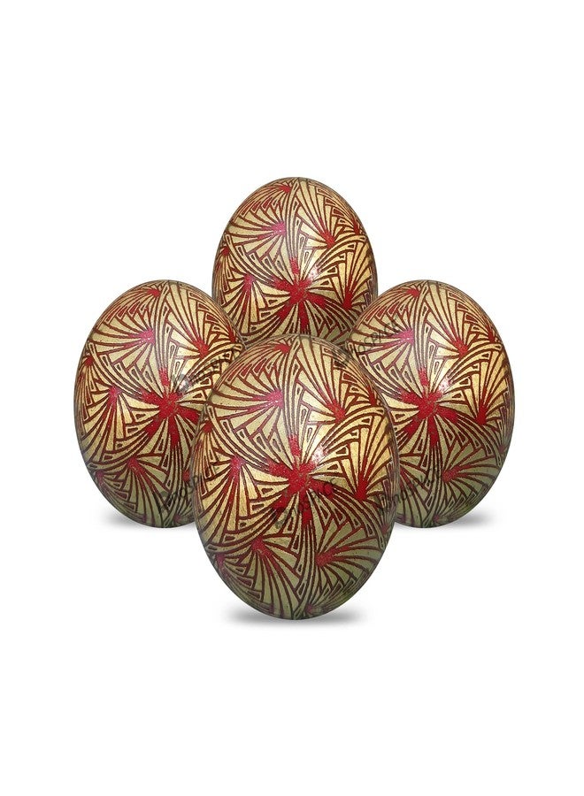 BnoSpace Red Brass Knobs for Cabinets, Drawers, Dresser Door & Pulls - Set of 4 - Image 1