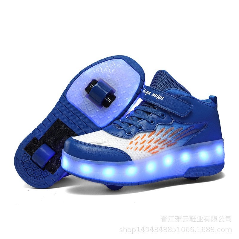Miya Kids And Adult Roller Skates Shoes 4 Wheels Roller Shoes Boys Girls Wheel Shoes Roller Sneakers Shoes for Beginner More Balanced - Image 1