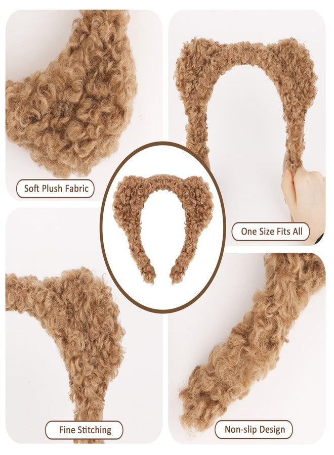 CAVETEE Bears Ears Spa Headband，Bear Ear Pooh Bear Headband Cute Party Headwear Face Wash Hair Accessories for Adult Party Decoration - Image 4