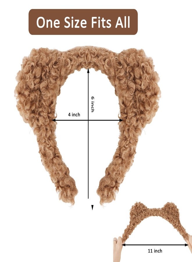 CAVETEE Bears Ears Spa Headband，Bear Ear Pooh Bear Headband Cute Party Headwear Face Wash Hair Accessories for Adult Party Decoration - Image 3