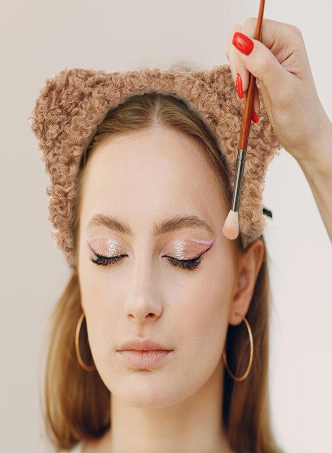 CAVETEE Bears Ears Spa Headband，Bear Ear Pooh Bear Headband Cute Party Headwear Face Wash Hair Accessories for Adult Party Decoration - Image 5