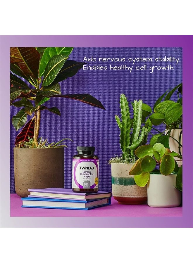 Twinlab Stress B-Complex Caps - Energy Support Supplement with Vitamin B12 and B6-250 Capsules - Image 5