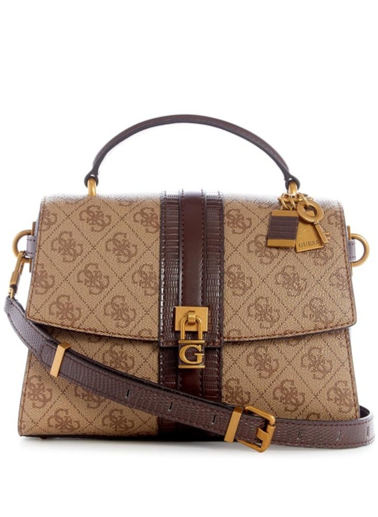 GUESS - Guess - Ginevra Logo Top Handle Flap Cross-body Bags - Image 1