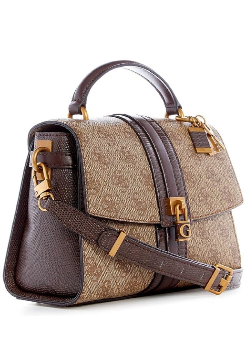 GUESS - Guess - Ginevra Logo Top Handle Flap Cross-body Bags - Image 1