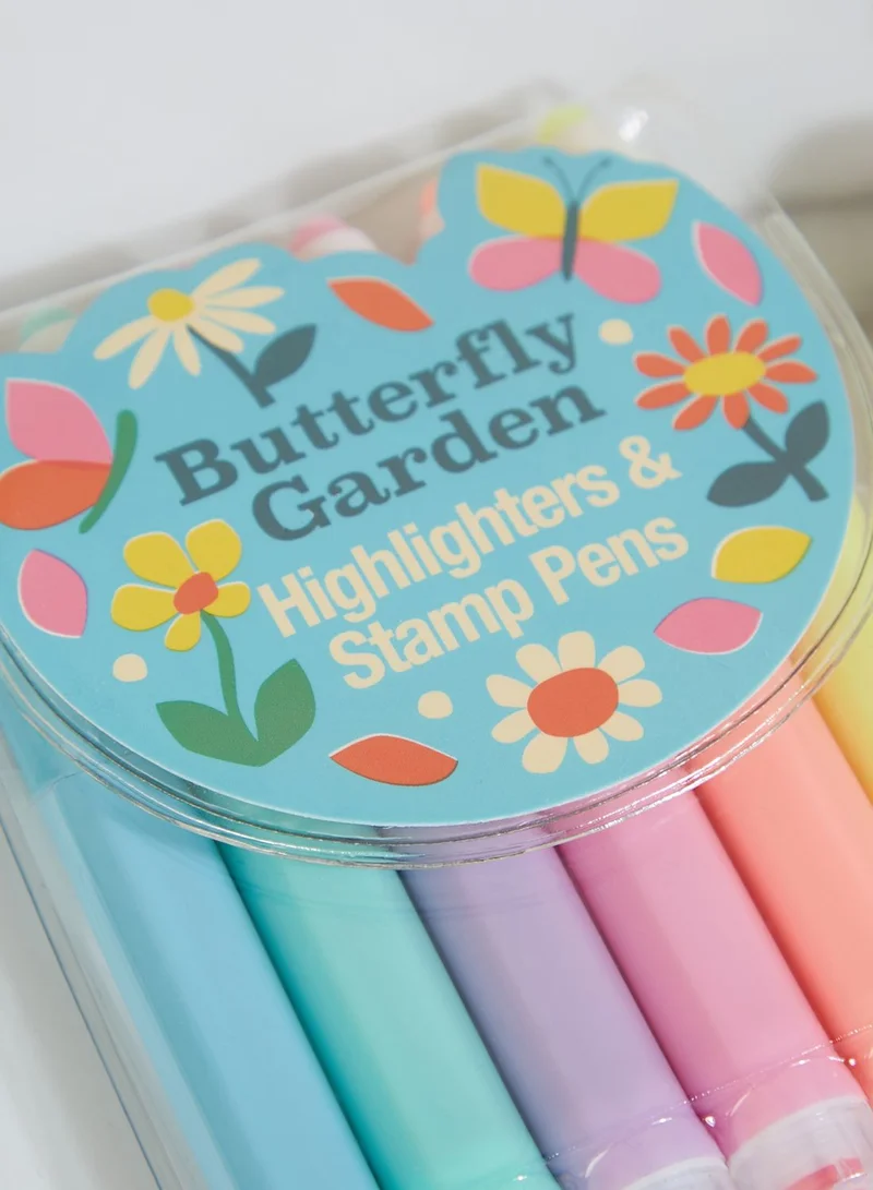 Rex London Butterfly Garden Highlighters & Stamp Pens