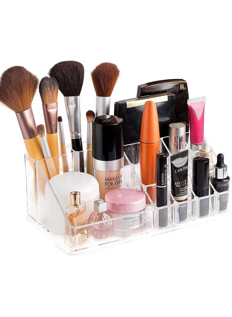 منظم تخزين مستحضرات التجميل من الأكريليك مع 4 أدراج - شفاف - Image 3
