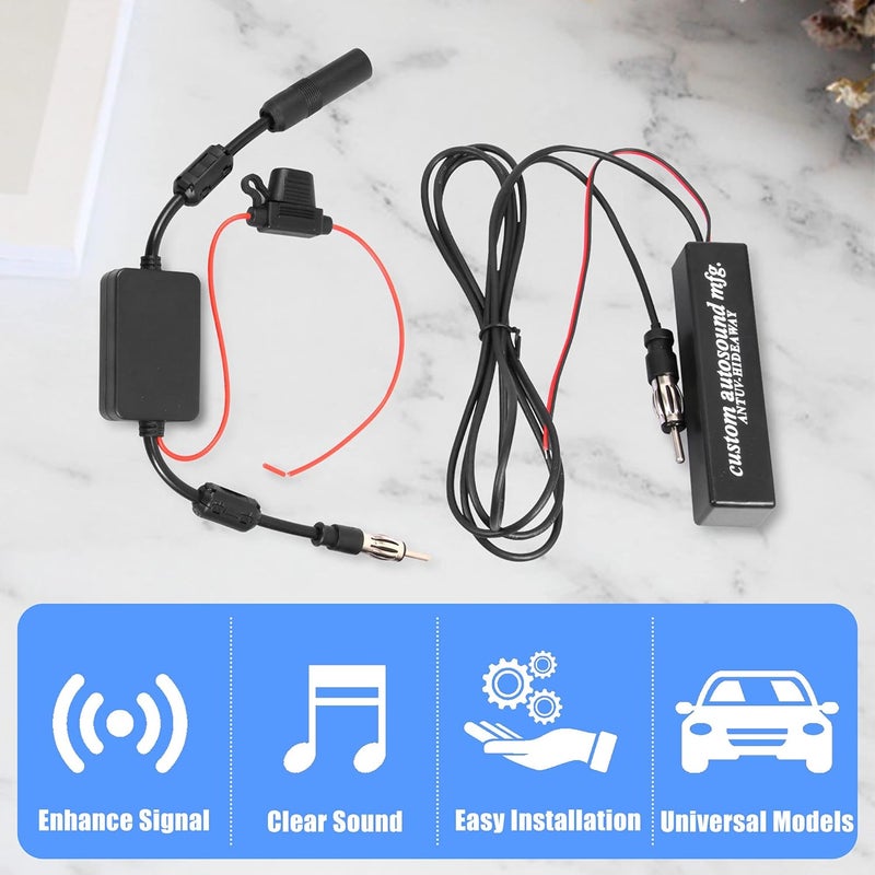 KSaAuto 12V Car Antenna Booster Stereo FM AM Radio Signal Amplifier for Vehicles - Image 5