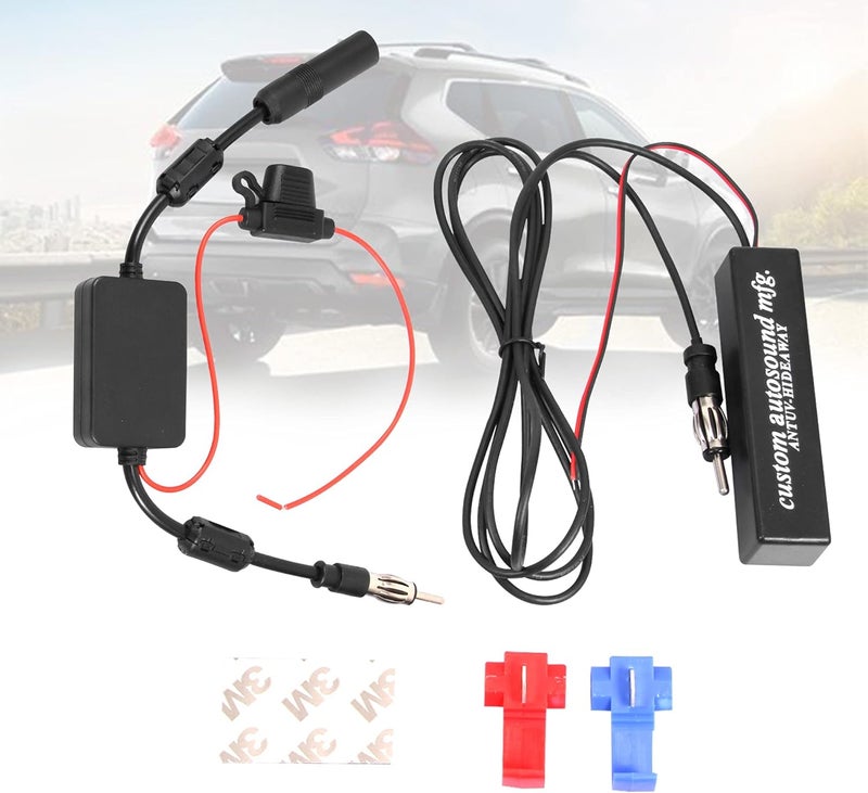 KSaAuto 12V Car Antenna Booster Stereo FM AM Radio Signal Amplifier for Vehicles - Image 1