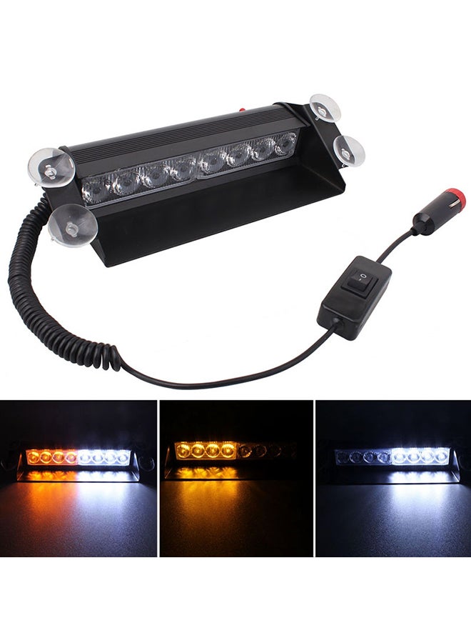 Loquat 8W 800LM 8-LED Light 3-Modes Adjustable Angle Car Strobe Flash Dash Emergency Light Warning Lamp With Suckers - Image 2