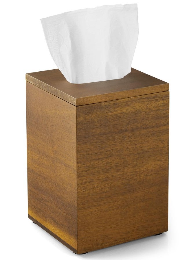 Dreamkey Acacia Wood Tissue Box Cover, Square Tissue Box Holder with Removable Top Lid, Solid Wooden Tissue Box Dispenser for Bathroom, Bedroom, Office - Image 1
