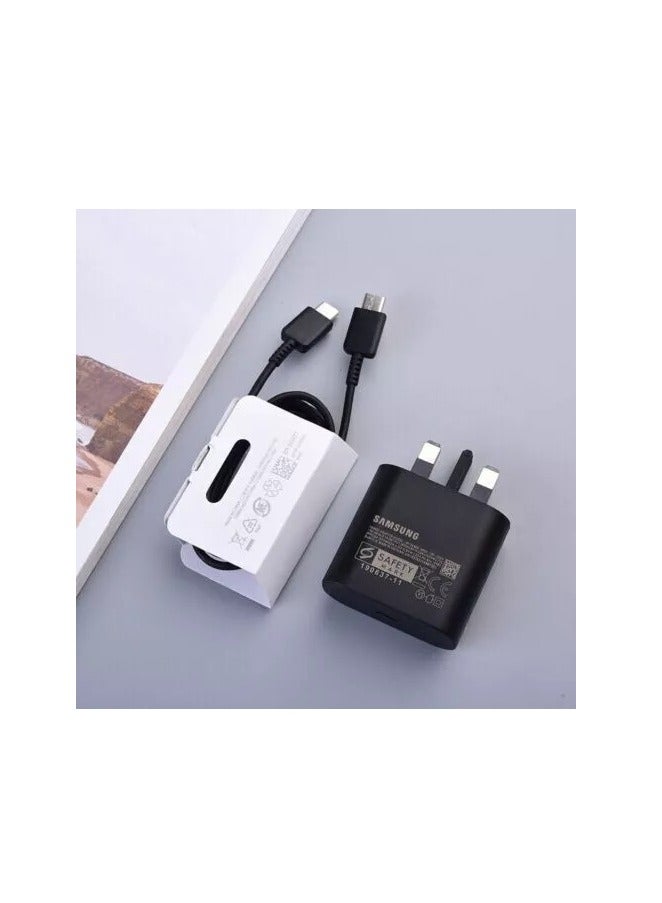 general شاحن سريع 25 وات من النوع C متوافق مع Samsung Galaxy S23 وS23 Ultra وS22 وS22+ وS21 وS21 FE وA73 وA23 وA33 وA53 وZ Flip 4 وZ Fold 4، قابس شاحن سريع USB C مع كابل شحن من النوع C بطول 1.5 متر باللون الأسود - Image 3