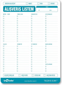 A5 Planer My Shopping List 53 Pages