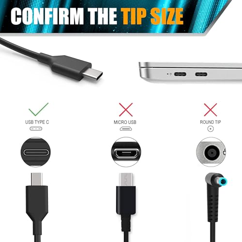 SLE-TECH Universal Chromebook Charger USB C 65W Compatible with Hp Chroembook Lenovo Thinkpad/Yoga Dell Chromebook 3100 Asus,Samsung,Acer,Google Series Type C Power Cord - Image 2