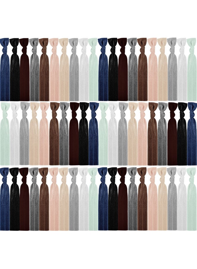 79Style Elastic Fabric Hair Accessories for Women 125 Knotted Ribbon Ponytail Holders No Break Cloth Hair Bands No Damage Yoga Hair Ties Bulk and Scrunchies 125 Pieces 10 Neutral Colors - Image 3