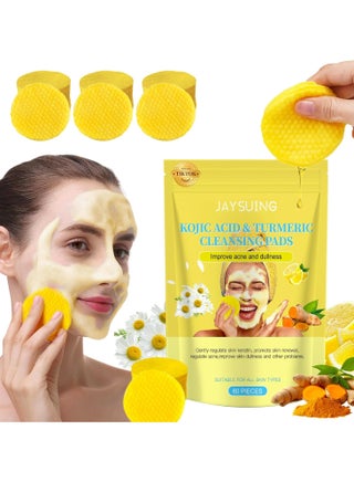 Nigwedete 60 PCS Turmeric Kojic Acid Pads with VC and Vitamin B5, Kojic Acid and Turmeric Cleansing Pads Balance the Skin's Oils, Remove Unwanted Exfoliation and Dirt From the Body's Skin - pzsku/ZBF4E856DF96676DBA106Z/45/1746199431/10d7e572-1d8e-40f6-8285-68d7ef2b8ed2