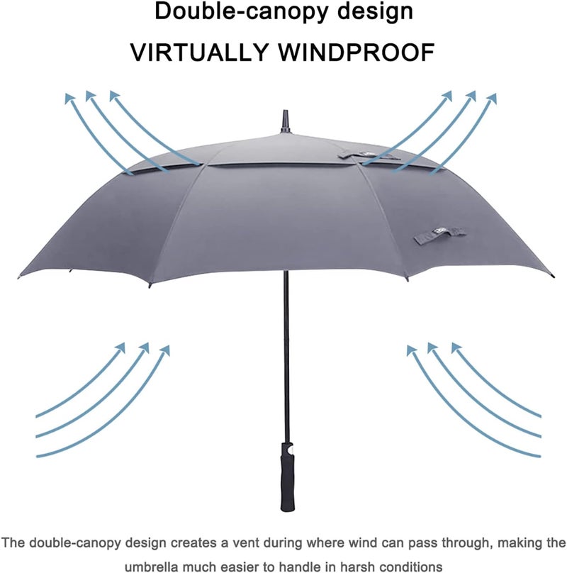 G4Free 47/54/62/68 Inch Golf Umbrella Auto Open Windproof Umbrella Double Canopy - Image 3