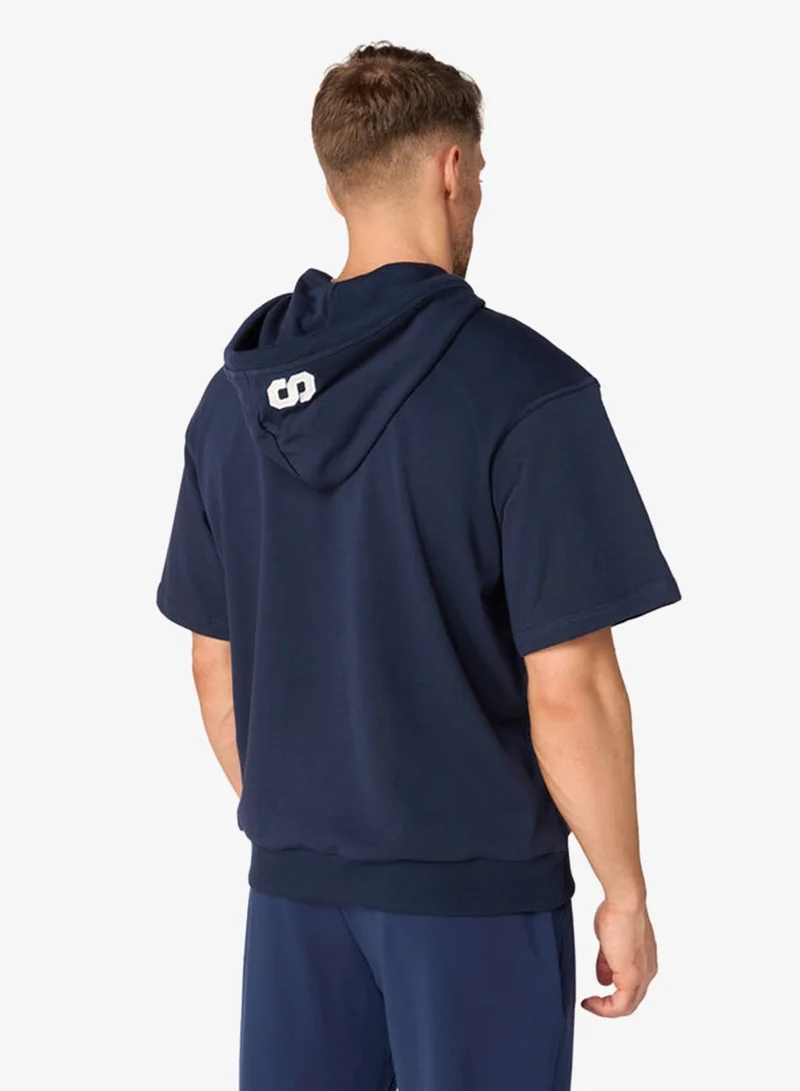 سكوات وولف هودي قطني أصلي بأكمام قصيرة