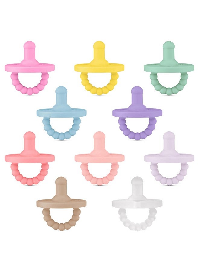 Ryan & Rose Ryan & Rose Cutie PAT Pacifier Teether 10 Pack Assorted Colors (Whimsy (Girl), Stage 1) - Image 1
