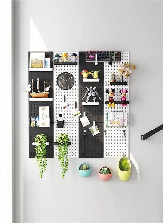 كيلا طقم أدوات عرض اللوح المشدود على الحائط المعلق على الحائط، طقم أدوات عرض اللوح المشدود على الحائط لغرفة المعيشة وغرفة الألعاب، منظم حائط معلق على الحائط، حامل لوح مشدود للتنظيم (أسود) - Image 5