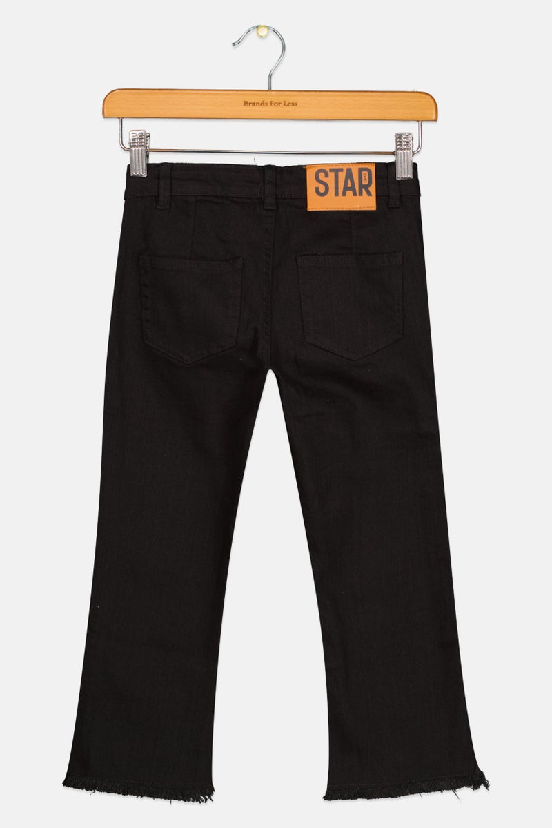 Overkids Kids Girl Solid Denim Jeans, Black  - Image 2