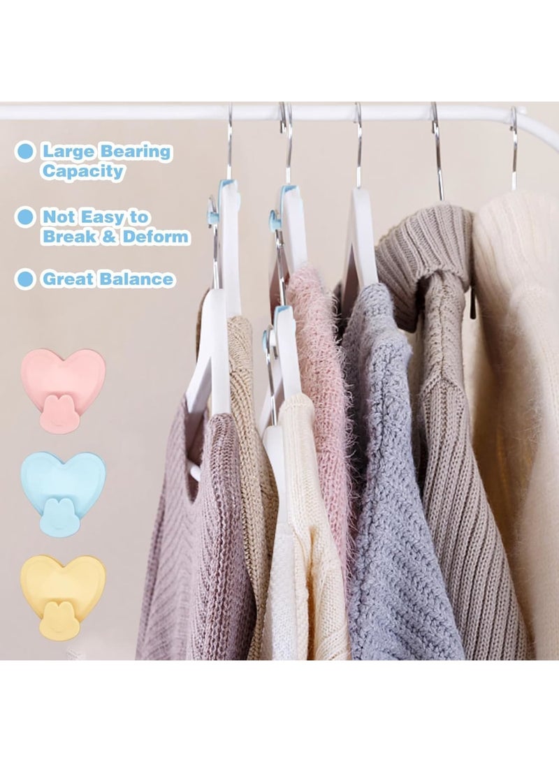 Cobest Clothes Hanger Connector Hooks, 18 Pcs 3 Color Clothes Hanger Connector Hooks Extender Clips Closet Organizer for for All Hangers, Clothes Closet - Image 4