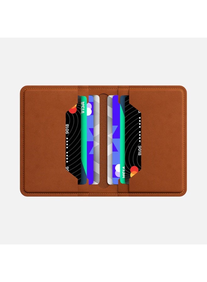 Hitch Bifold Card Wallet (Upgraded)- Handmade Natural Genuine Leather - Havan - Image 1