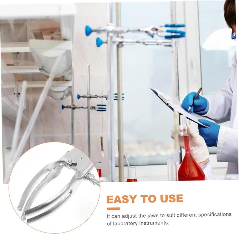 Metal Beaker Clamp Flask Holder 2pcs Lab Condenser Tube Tongs for Experiments - Image 4