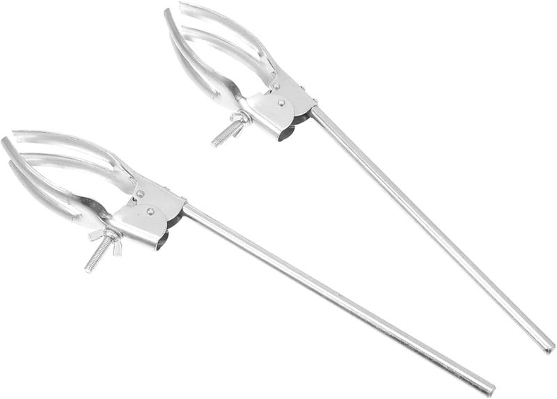 Metal Beaker Clamp Flask Holder 2pcs Lab Condenser Tube Tongs for Experiments - Image 1