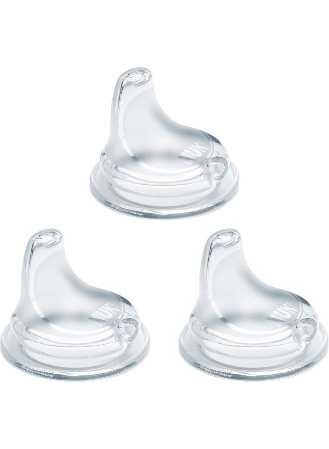 NUK Replacement Silicone Spout, Clear, 1 Count Pack of 3 - Image 1