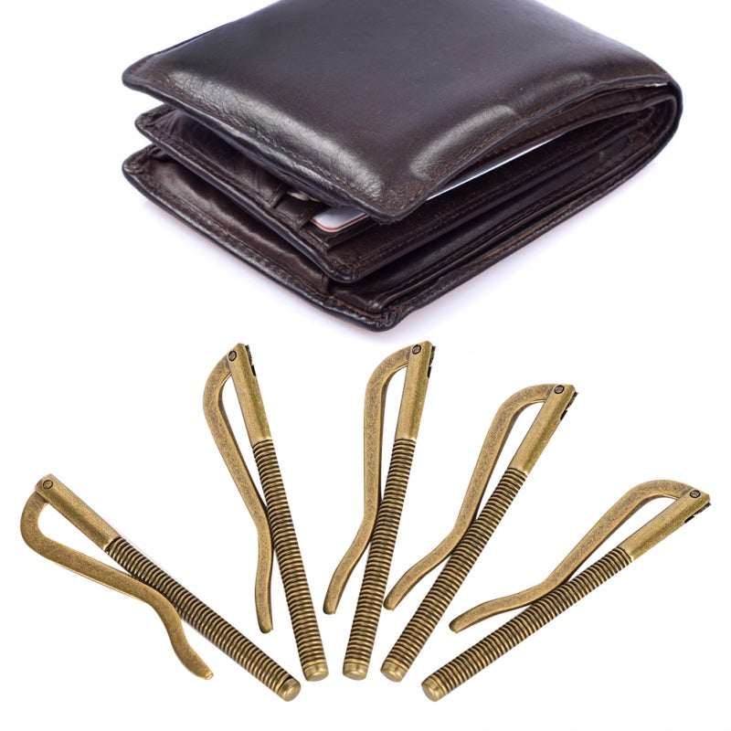 Money Clip: 3 Colors Option, High Quality Electroplated Steel Anti-Rust Anti-Corrosion, Durable Spring Not Easily Deformed, Expandable Cash Storage - Simple Shape For Any Leather Wallet, Men's Wallet - Image 5