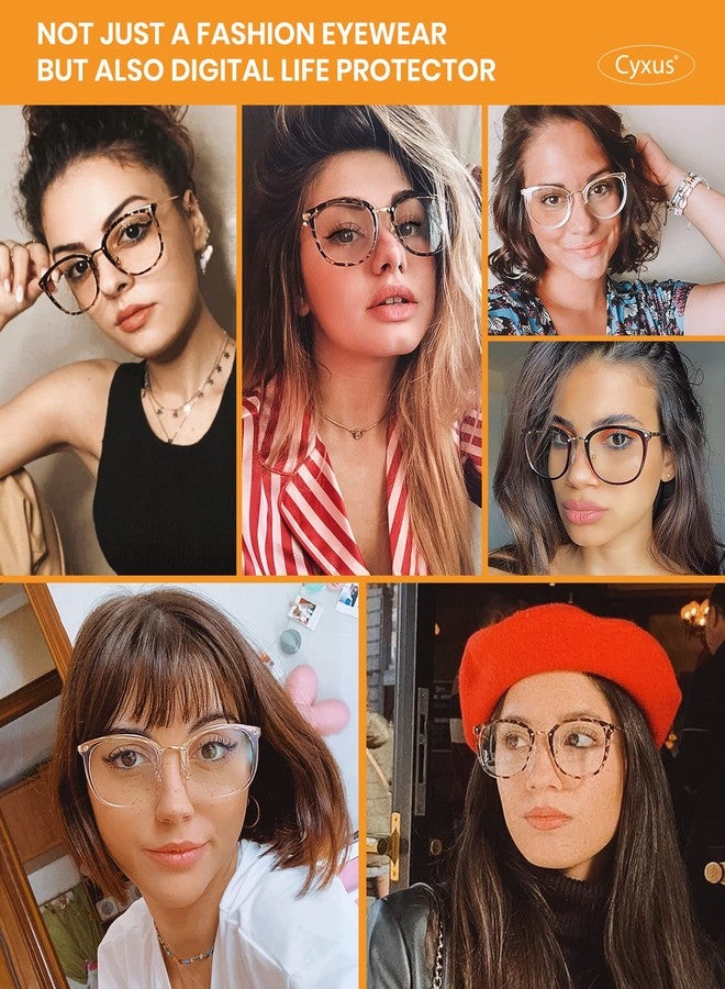 سيكساس نظارات Cyxus النسائية المضادة للضوء الأزرق (عبوة من 4 قطع)، تقلل من إجهاد العين والصداع. - Image 2