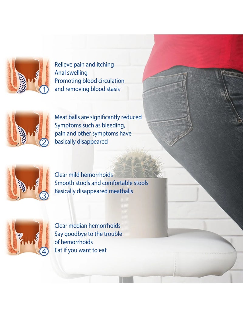 SOUTH MOON Piles Pain Relief Cream, Herbal Mild Healthcare Cream, Pain Reducing Hips Fissure Therapy Ointment, Safe Gentle Swelling Break Hemorrhoid Cream For Cure Swelling Bleeding  - Image 5