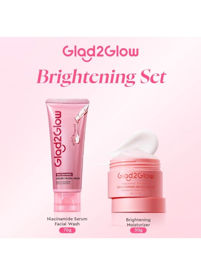 Glad2Glow Niacinamide Serum Facial Wash And Brightening Moisturizer - Image 1