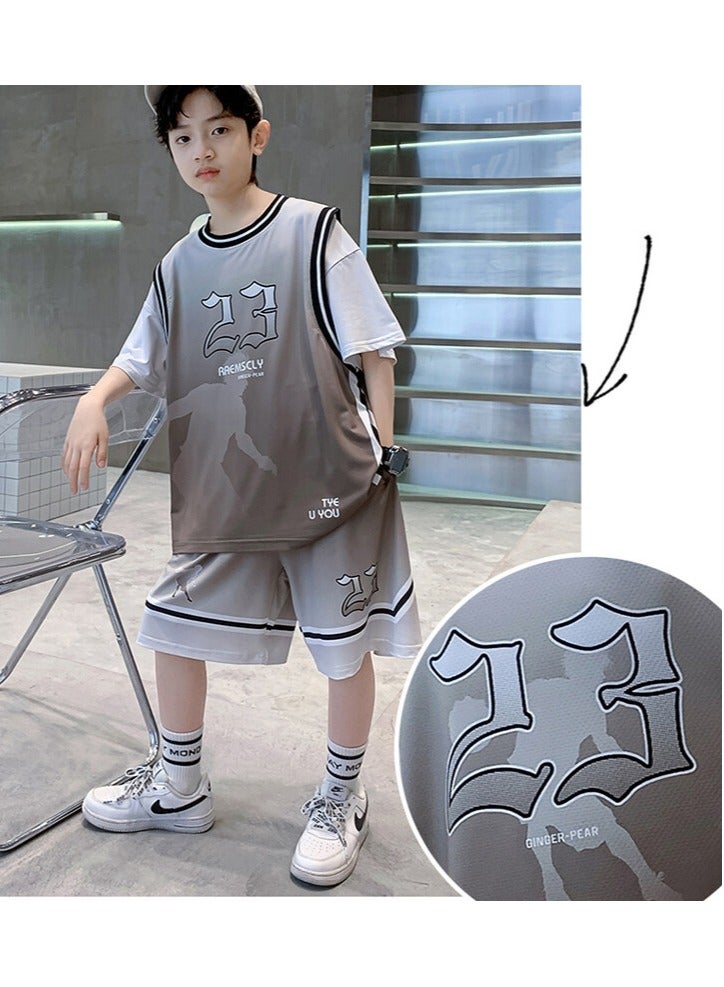 KUYING New Children's Basketball Suit Set  - Image 4