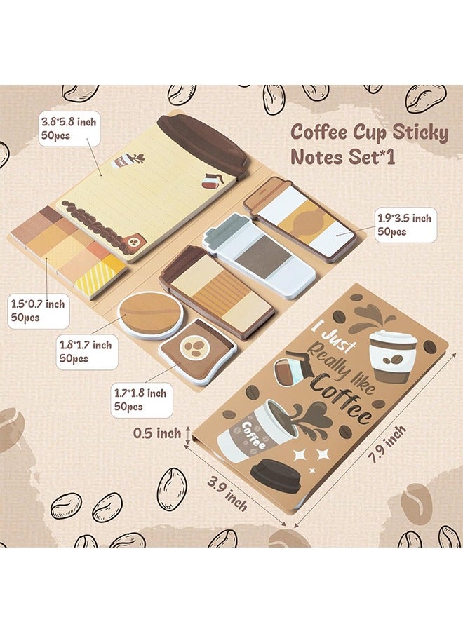 Generic 550 Sheets Sticky Notes Set, I Really Like Coffee Self-Stick Notes Pad, Coffee Lover Self-Adhesive Coffee Cup Writing Memo Pages Sticky to Do Notepad Separation for Kids Employee School Office - Image 2
