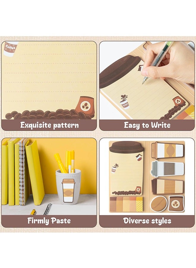 Generic 550 Sheets Sticky Notes Set, I Really Like Coffee Self-Stick Notes Pad, Coffee Lover Self-Adhesive Coffee Cup Writing Memo Pages Sticky to Do Notepad Separation for Kids Employee School Office - Image 3