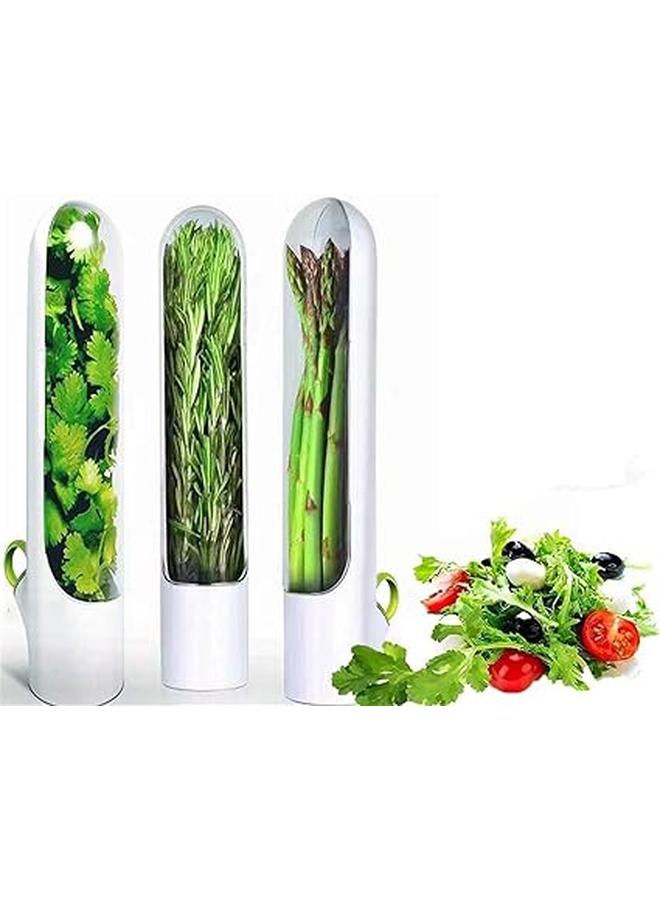 Premium Herb Canning Cups, Herb Storage Containers, Coriander Preservation Container for Refrigerator Keep Herbs Fresh for 2-3 Weeks of Refrigeration, 3pcs - Image 1