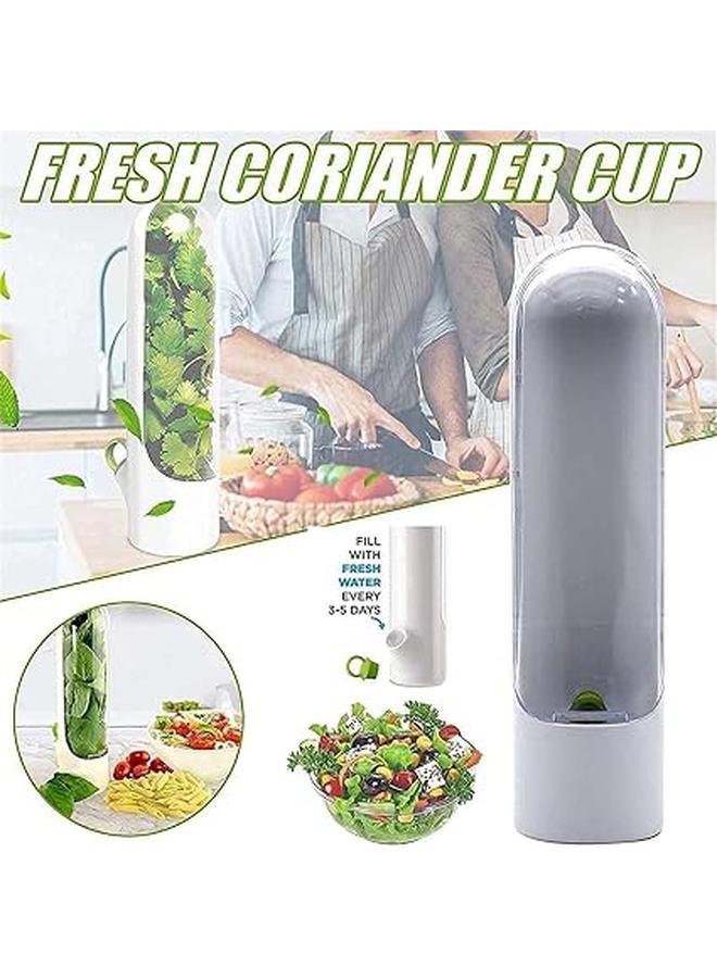 Premium Herb Canning Cups, Herb Storage Containers, Coriander Preservation Container for Refrigerator Keep Herbs Fresh for 2-3 Weeks of Refrigeration, 3pcs - Image 2