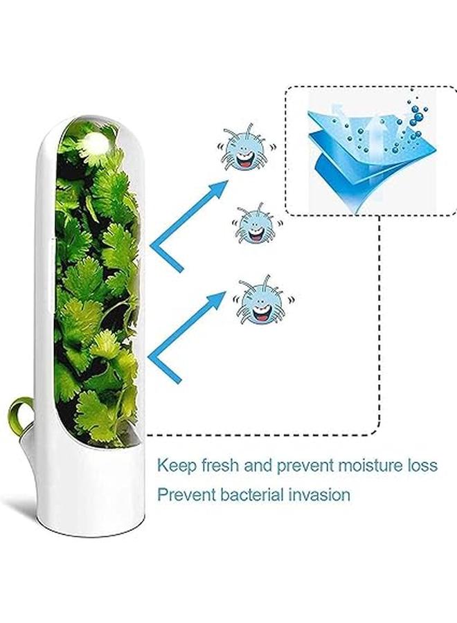 Premium Herb Canning Cups, Herb Storage Containers, Coriander Preservation Container for Refrigerator Keep Herbs Fresh for 2-3 Weeks of Refrigeration, 3pcs - Image 4