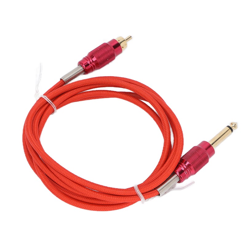 Tattoo Clip Cable 1.8m RCA Tattoo Machine Power Supply Adapter Connect Cable Cord for Tattoo MachineRed - Image 4