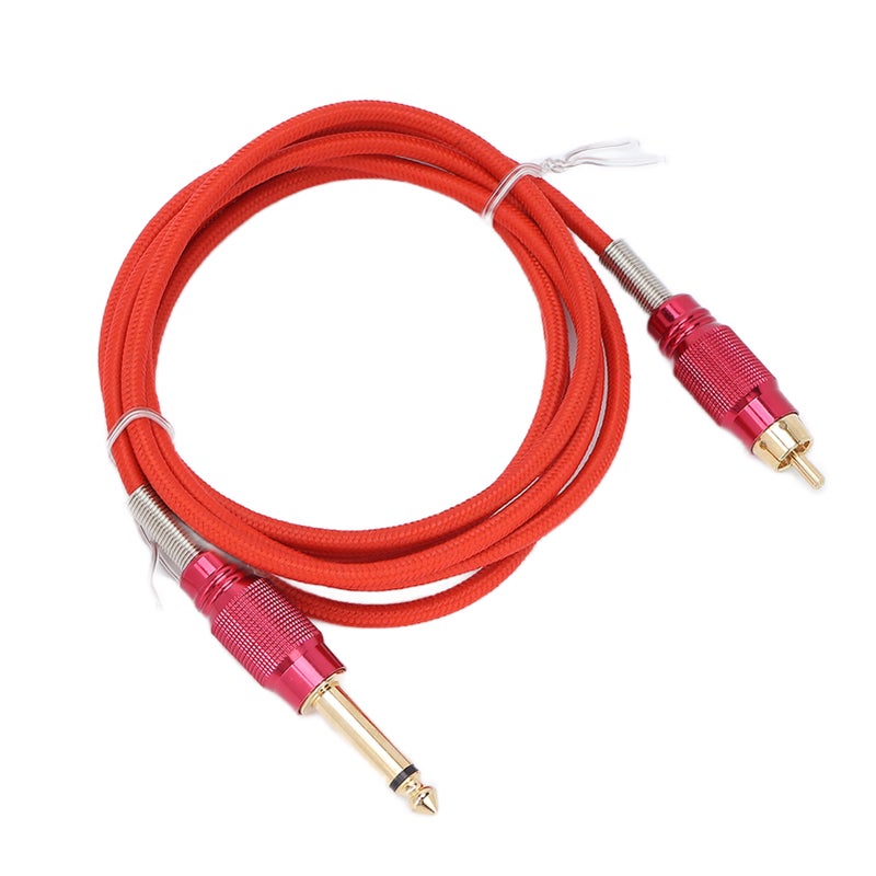 Tattoo Clip Cable 1.8m RCA Tattoo Machine Power Supply Adapter Connect Cable Cord for Tattoo MachineRed - Image 3