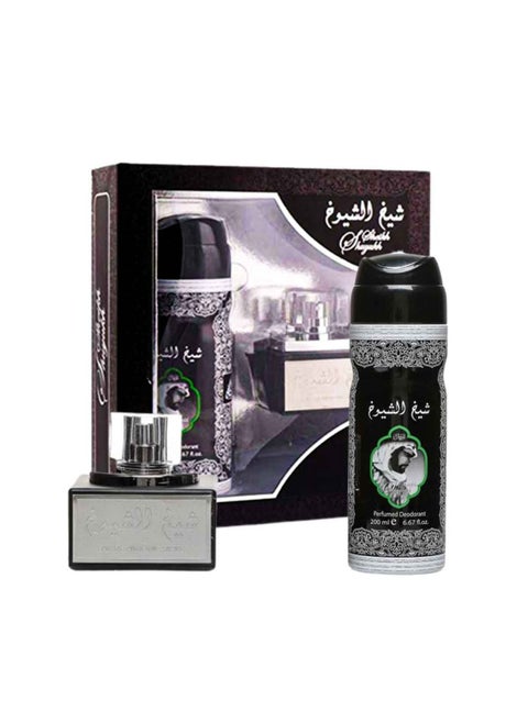 Lattafa Sheikh AlShuyukh Set Gift EDP + Spray For men 50ml+200ml