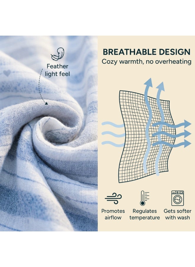 NINTARABABY Extra-Large Swaddle –  Pack of 2, 47" x 47" (119 cm x 119 cm), 100% Organic Premium Muslin Cotton, Ultra-Soft, Breathable & Lightweight, Hypoallergenic, Gifts for Newborn Girls - Image 3