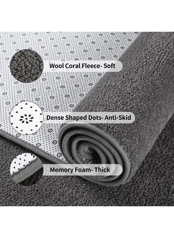 FlyDOIT Rugs for Bedroom Living Room 6x9 inch Dark Grey Super Soft Comfortable Thickened Memory Foam Indoor Modern Aesthetic Minimalist Rug for Boys - Image 5