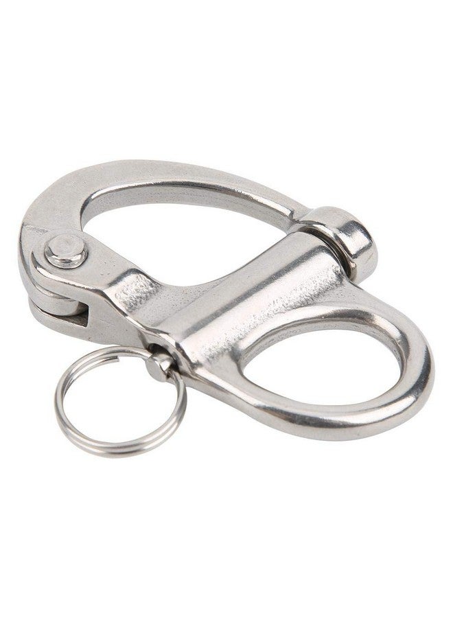 Dilwe 316 Stainless Steel Snap Hook, Fixed Quick Release Mountaineering Rock Climbing Snap Hook for Outdoor Camping Mountaineering(70mm) - Image 2